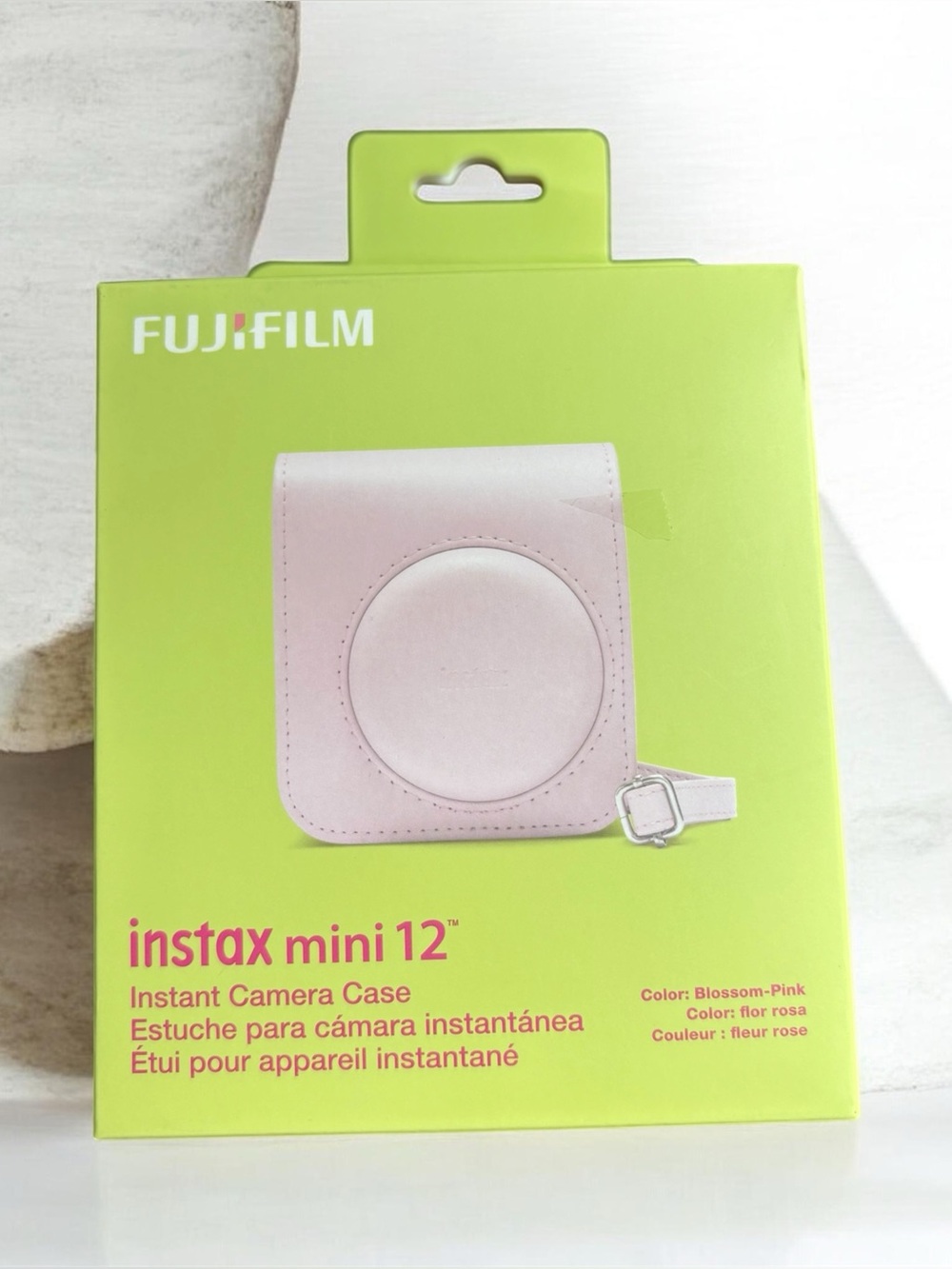 NEW Fujifilm instax mini 12 Blossom Pink Instant Camera Case Shoulder Strap